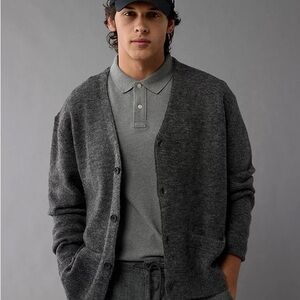American Eagle Outfitters Charcoal Cardigan Sweater